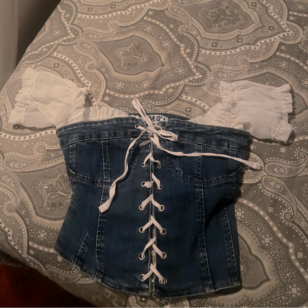 I AM GIA - Women’s Denim Corset Top